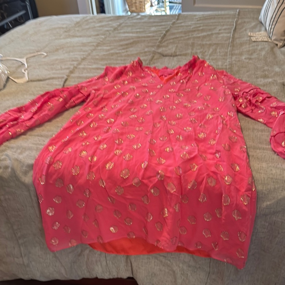 Pink and Gold Women's Top